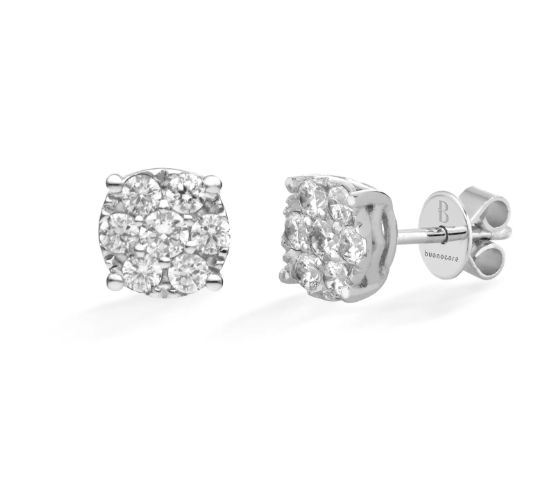 Boucles d'oreilles Buonocore Femme in Or blanc Diamante 0.78 Ct 387O01DW - 387O01DW